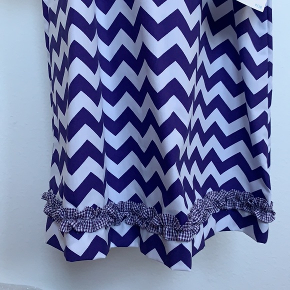 LSU Ruffle Chevron A-Line Dress- Size 4T - Picture 7 of 8